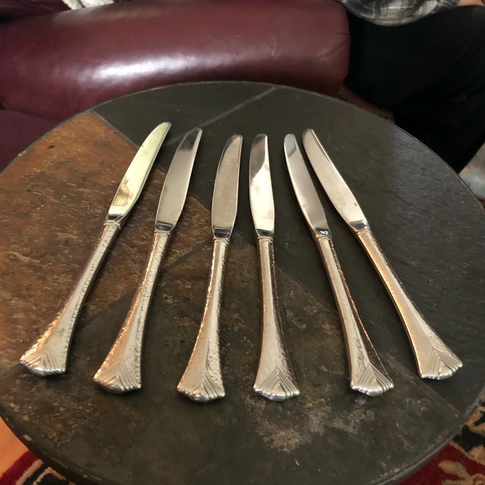 Vintage ART DECO Hollow-Handle Dinner Knives